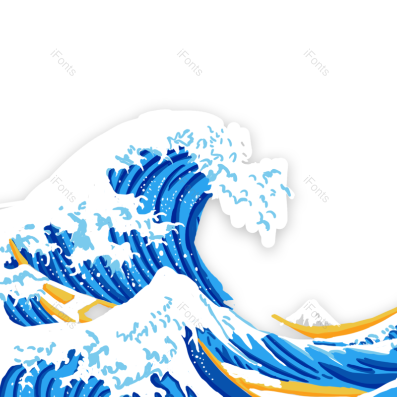 波浪图片,手绘浪花元素,海浪PNG,免抠素材